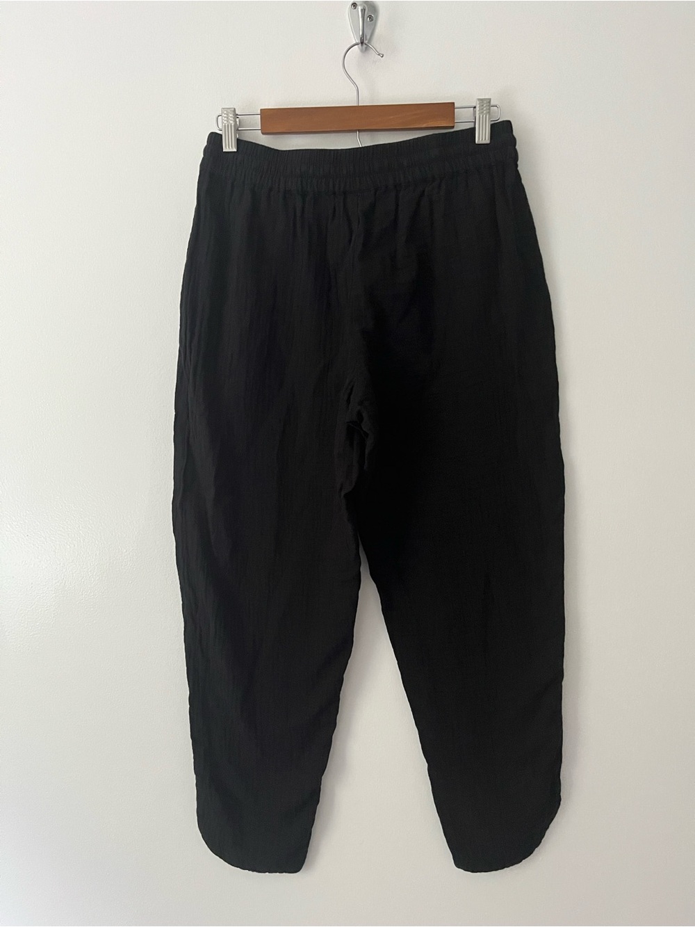 Pact Double Gauze Tapered Pull On Pants 100% Organic Cotton Black Medium - Picture 5 of 11